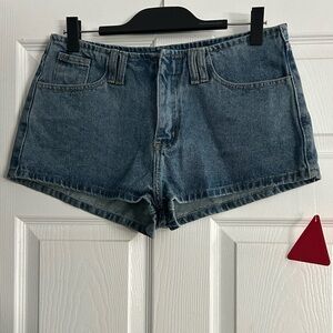 High-Rise Denim Shorts